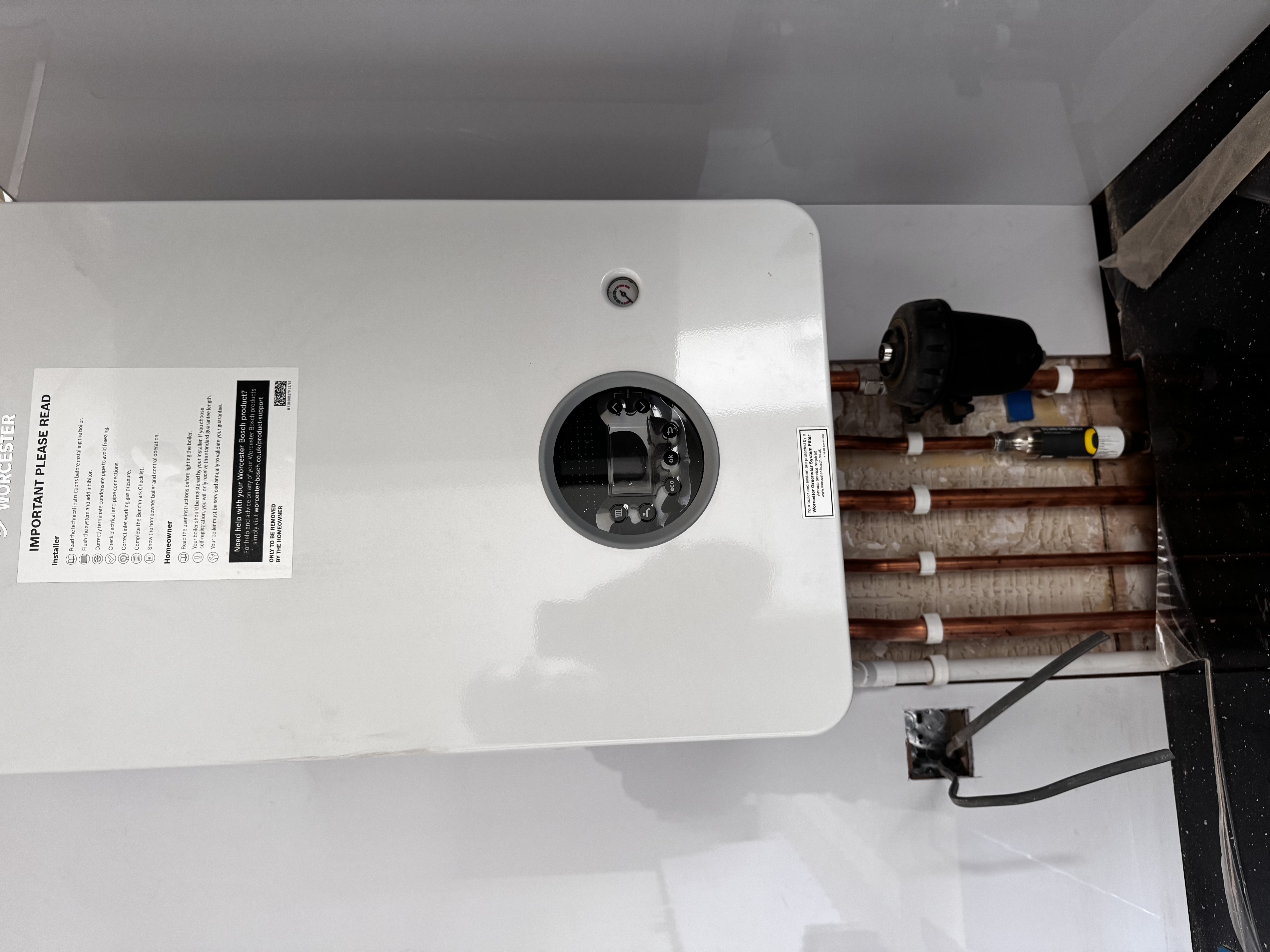 Installed Worcester boiler