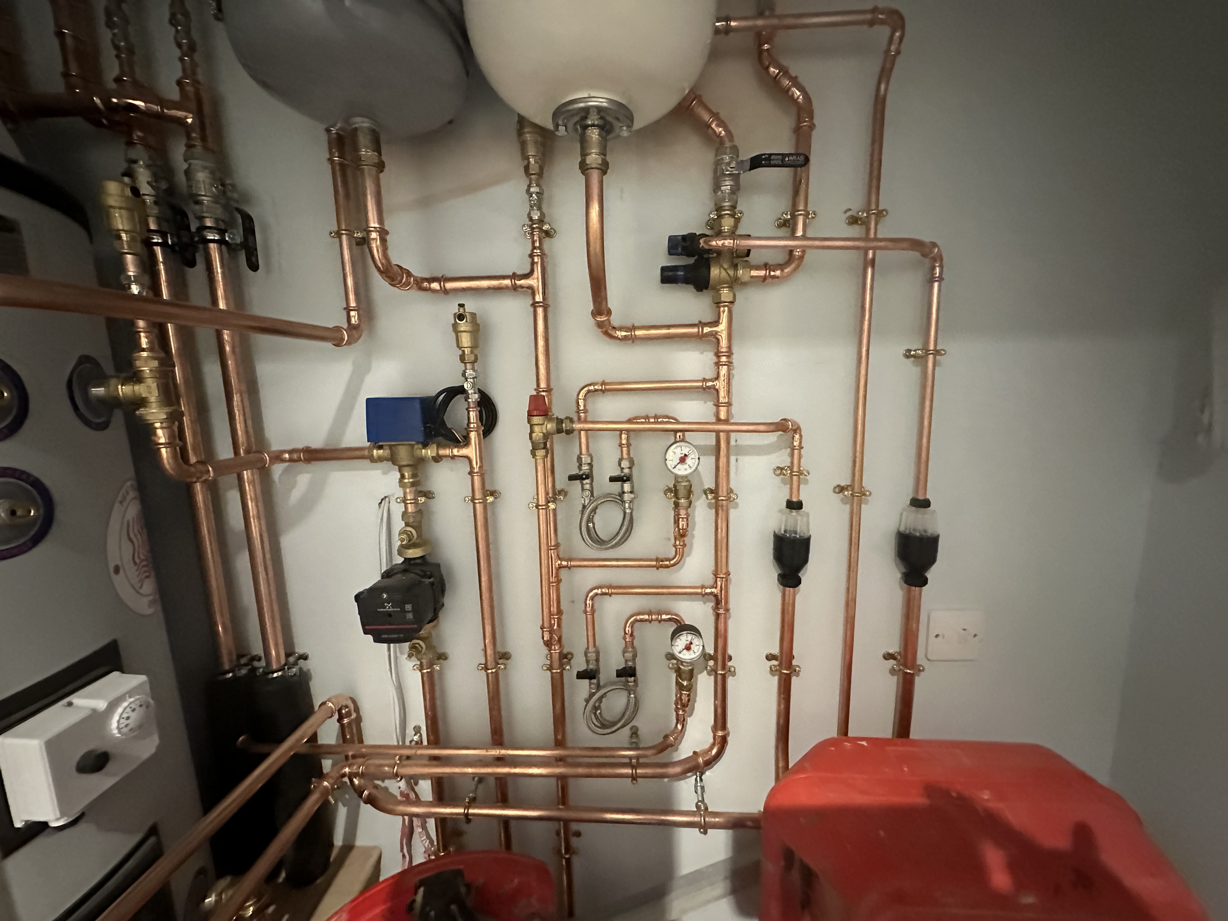 Detailed copper heating system installation