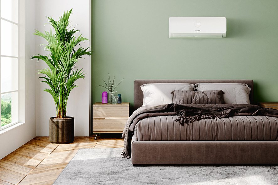 Bedroom air conditioning installation